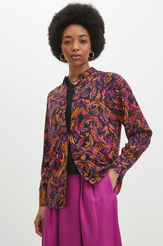 Koszula damska regular wzorzysta kolor multicolor casual multicolor RS24.KDD070