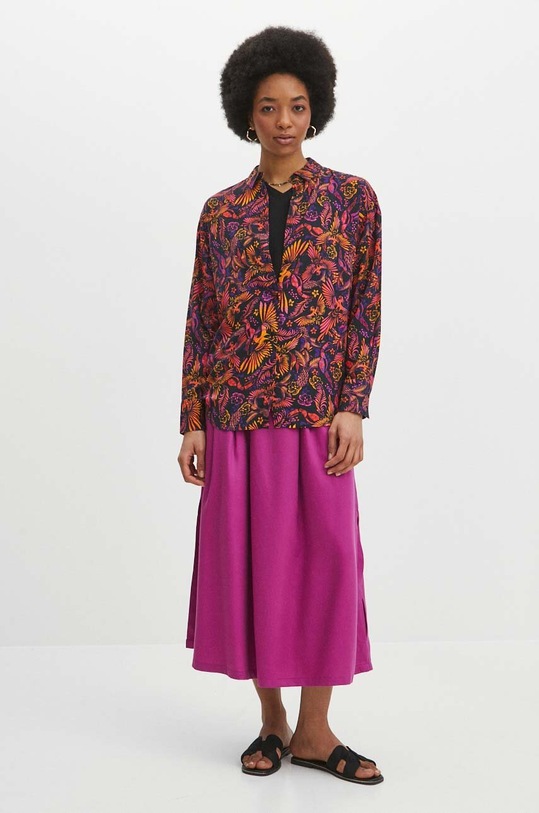 Odzież Koszula damska regular wzorzysta kolor multicolor RS24.KDD070 multicolor