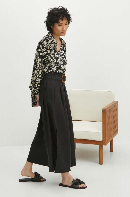 Koszula damska regular wzorzysta kolor czarny RS24.KDD071 czarny RS24