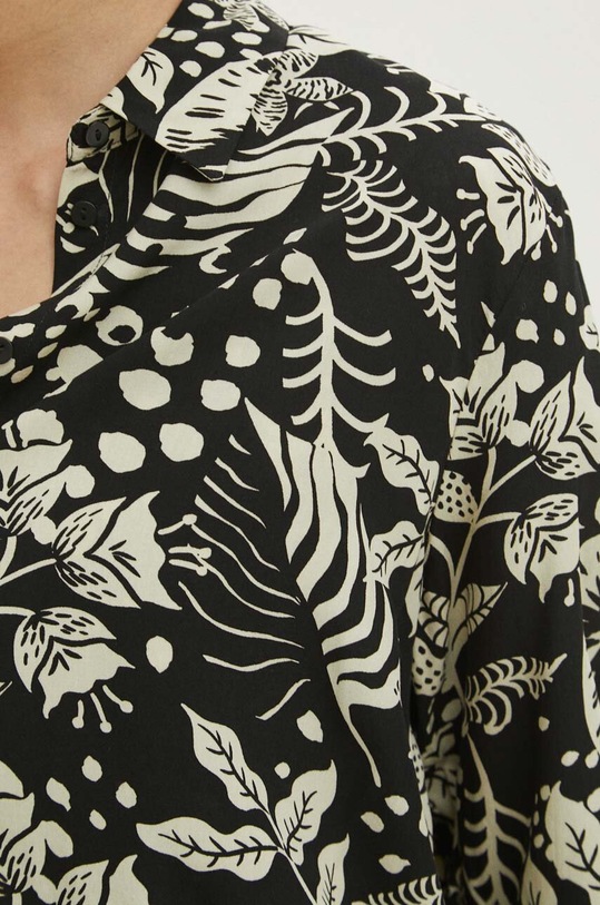 Koszula damska regular wzorzysta kolor czarny RS24.KDD071 czarny