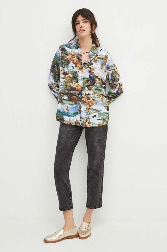Koszula damska z kolekcji Eviva L'arte wzorzysta kolor multicolor RS24.KDD250 multicolor RS24