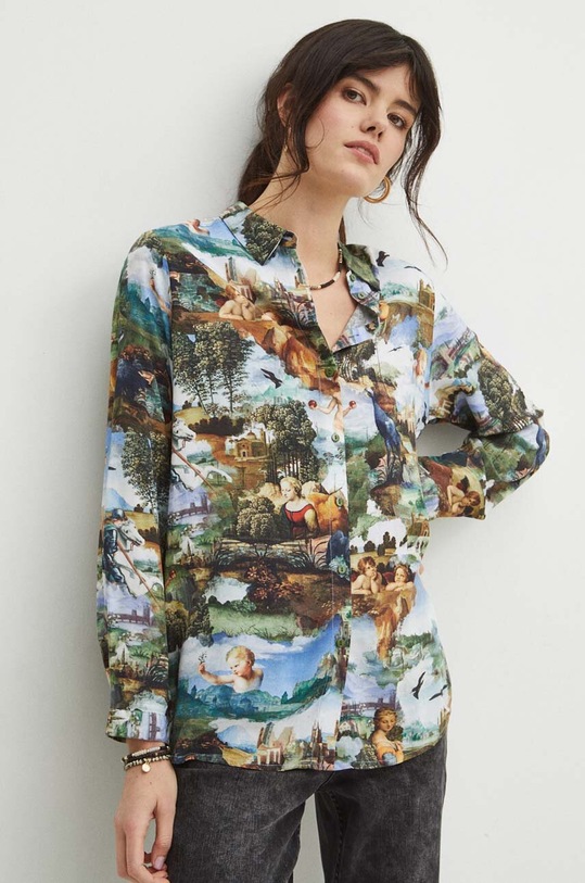 Odzież Koszula damska z kolekcji Eviva L'arte wzorzysta kolor multicolor RS24.KDD250 multicolor