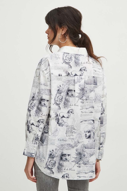 Koszula damska z kolekcji Eviva L'arte wzorzysta kolor biały biały RS24.KDD251