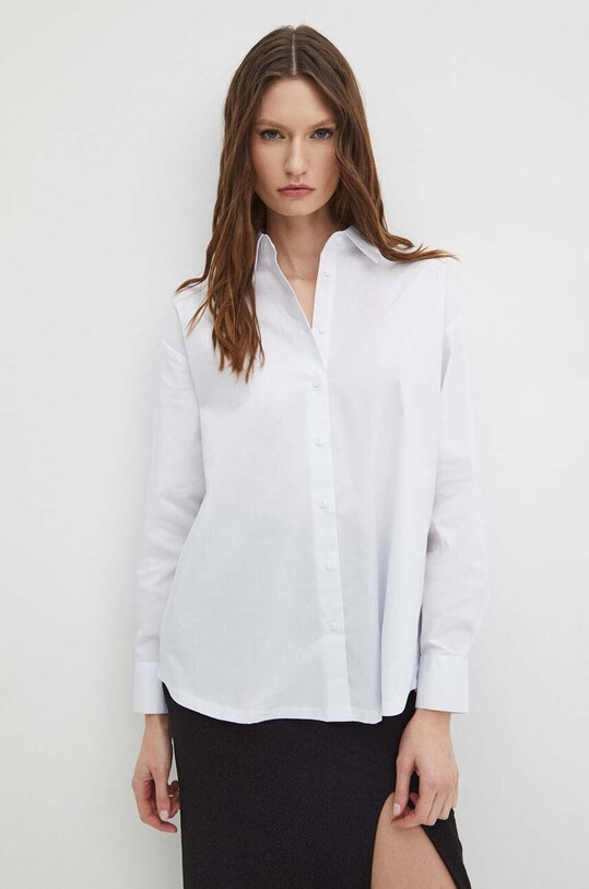 Koszula damska gładka kolor biały biały RS24.KDD303