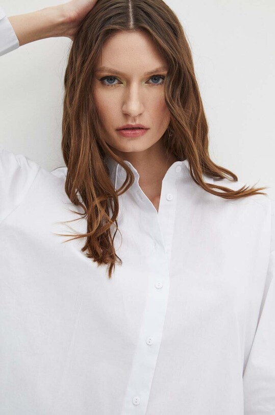 Koszula damska gładka kolor biały RS24.KDD303 biały