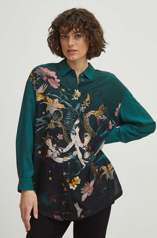 Πουκάμισο Medicine casual τιρκουάζ RS24.KDD401