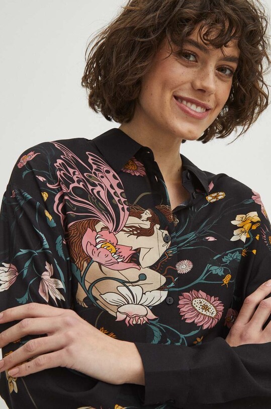 Πουκάμισο Medicine μαύρο RS24.KDD401