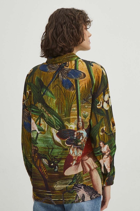 Koszula damska by Magda Kubiak - Dziki Las collages, Grafika Polska kolor multicolor multicolor RS24.KDD450