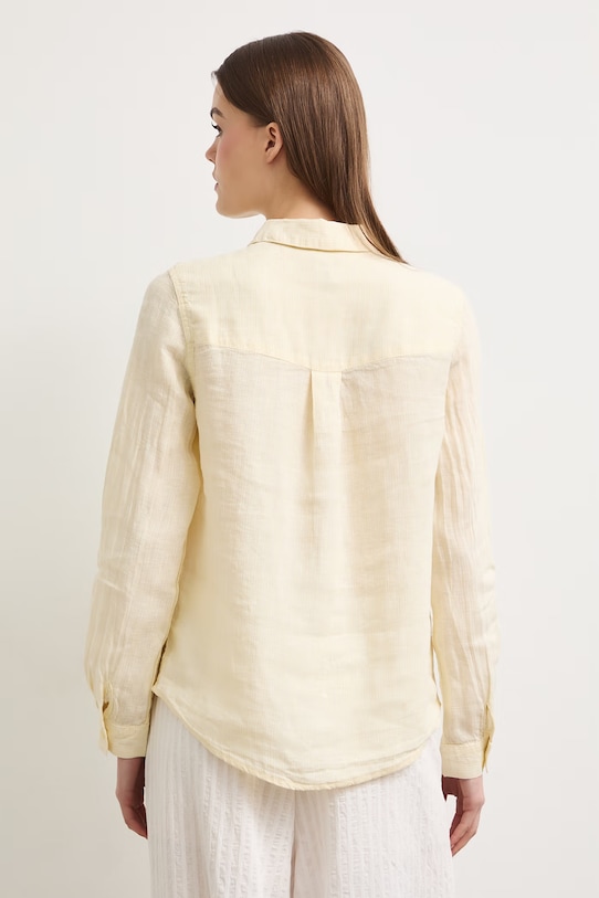 Odzież Koszula damska lniana RS24-KDD501 żółty