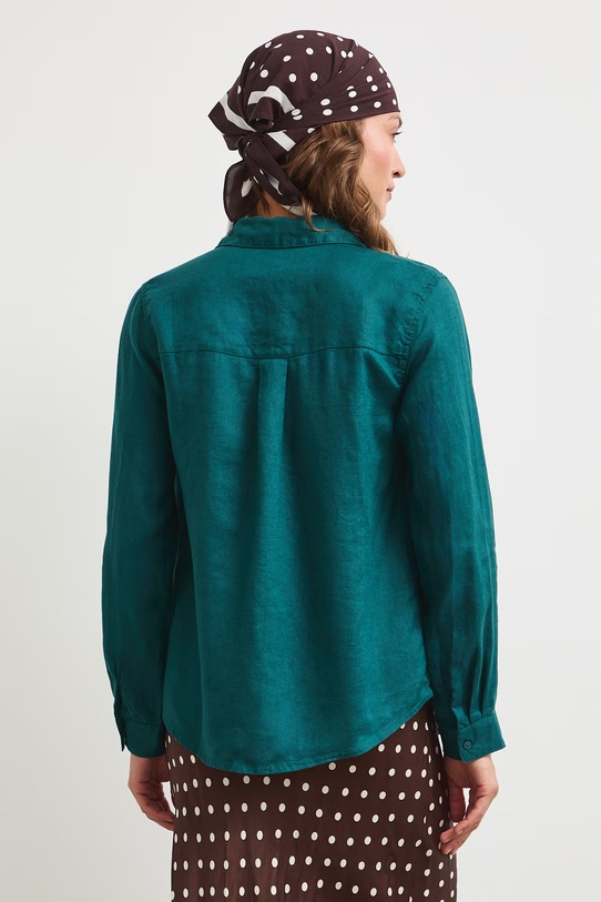 Odzież Koszula damska lniana RS24-KDD501 turkusowy