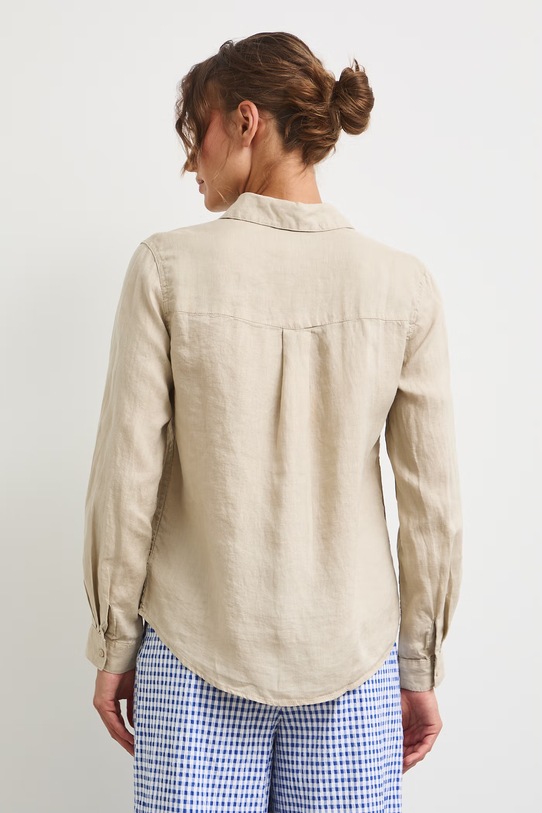 Odzież Koszula damska lniana RS24-KDD501 beżowy