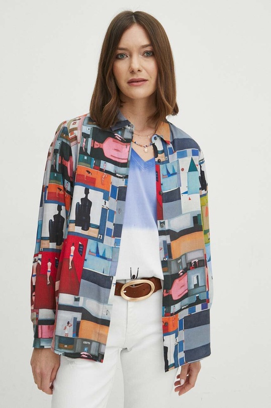 Koszula damska z kolekcji Jerzy Nowosielski x Medicine kolor multicolor RS24.KDD651