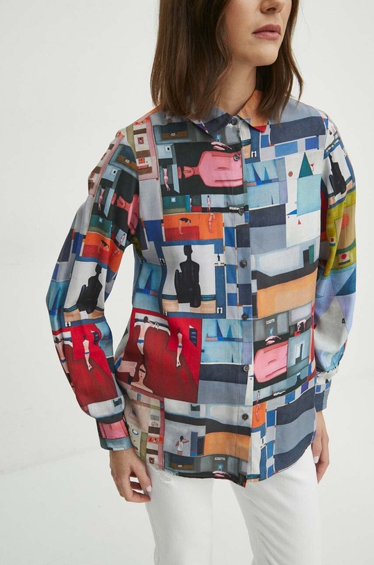 Koszula damska z kolekcji Jerzy Nowosielski x Medicine kolor multicolor RS24.KDD651