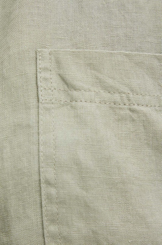 Lněná košile dámská oversize jednobarevná zelená barva RS24.KDD700 zelená