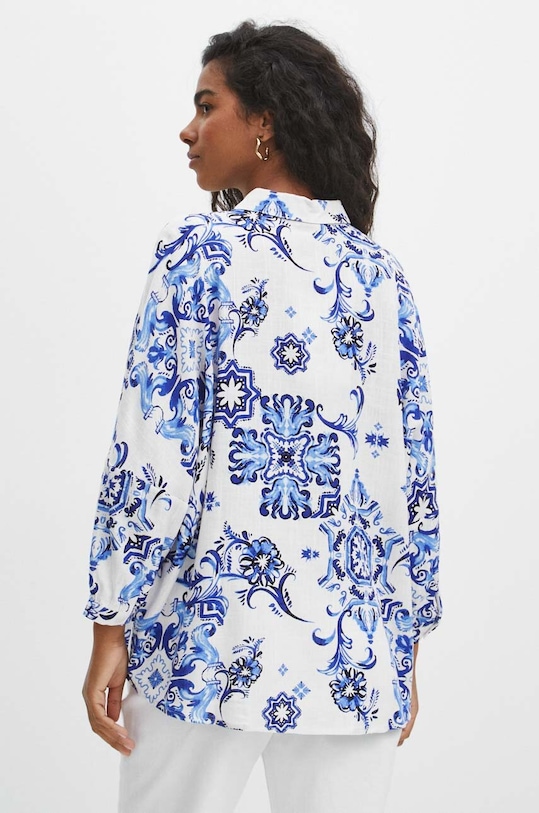 Oblečenie Košeľa s prímesou ľanu dámska RS24.KDD800 béžová