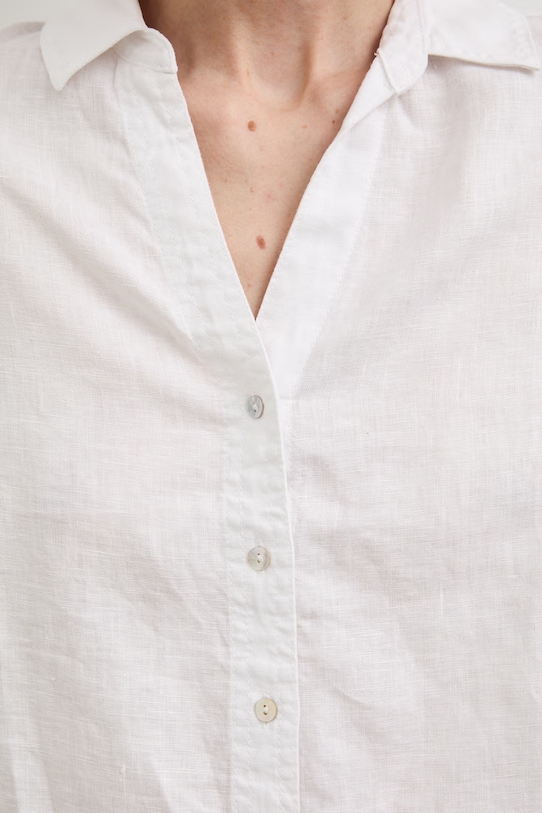 Medicine koszula lniana RS24-KDD902 biały