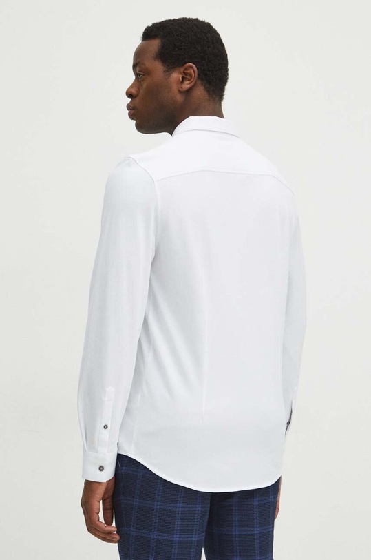 Odzież Koszula męska z kołnierzykiem klasycznym kolor biały RS24.KDM031 biały