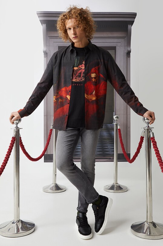 Koszula męska z kolekcji Eviva L'arte wzorzysta kolor multicolor casual multicolor RS24.KDM200