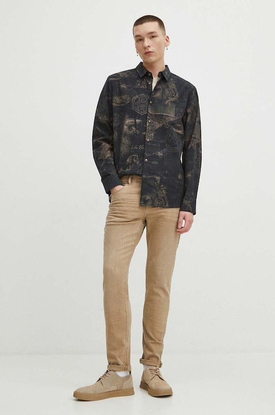 Oblečenie Košeľa pánska z kolekcie Eviva L'arte so vzorom čierna farba RS24.KDM202 čierna