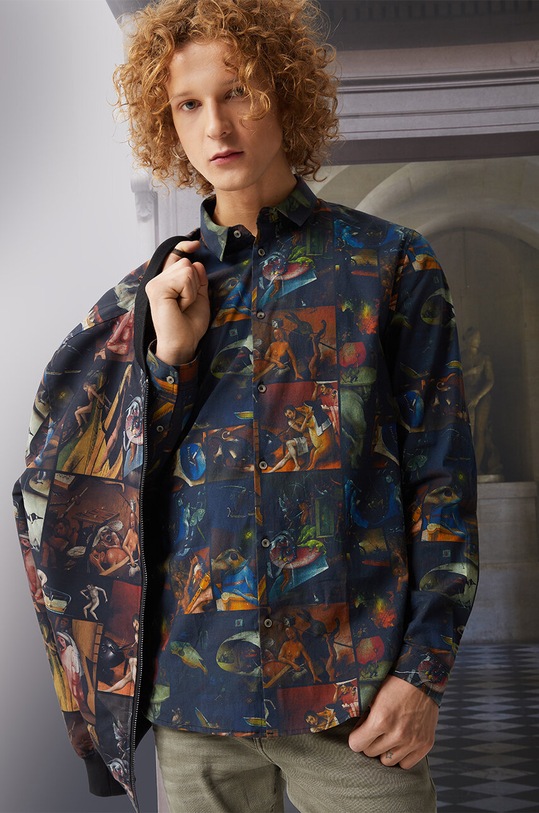 Koszula męska z kolekcji Eviva L'arte kolor multicolor casual multicolor RS24.KDM203