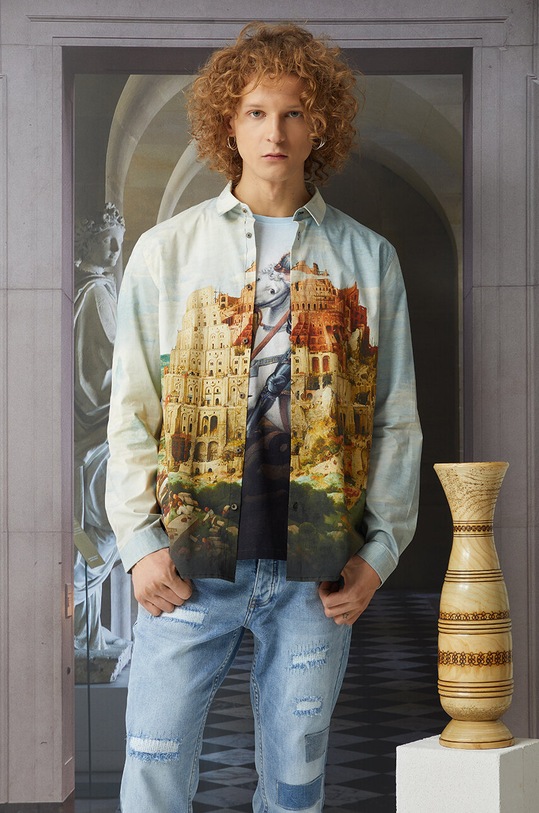 Koszula męska z kolekcji Eviva L'arte kolor multicolor casual multicolor RS24.KDM206