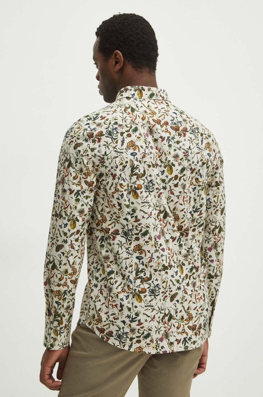 Odzież Koszula męska wzorzysta kolor biały RS24.KDM301 biały