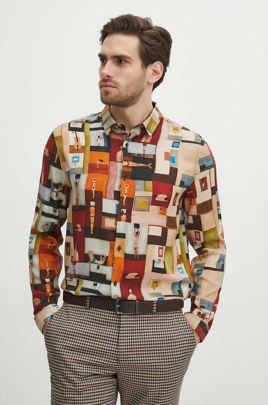 Koszula męska z kolekcji Jerzy Nowosielski x Medicine kolor multicolor RS24.KDM621 multicolor RS24