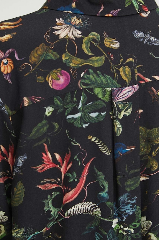 Koszula damska oversize wzorzysta kolor czarny RS24.KKD030 czarny