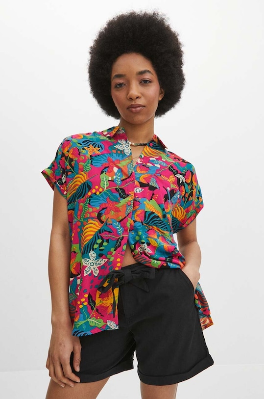 Košile dámská růžová barva RS24.KKD071 růžová RS24