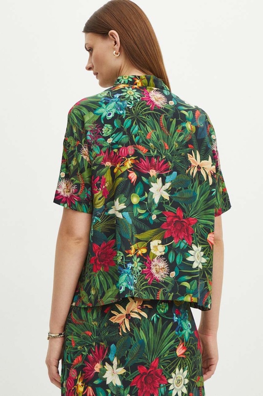 Odzież Koszula damska oversize wzorzysta kolor multicolor RS24.KKD091 multicolor
