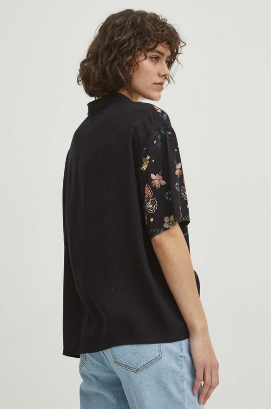 Košeľa dámska čierna farba čierna RS24.KKD400