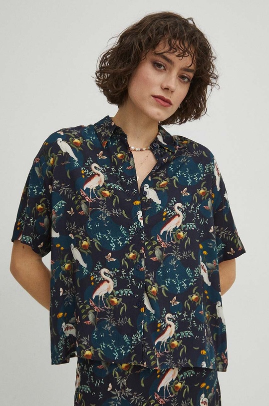 Košile dámská z kolekce Graphics Series tyrkysová barva RS24.KKD451 tyrkysová RS24