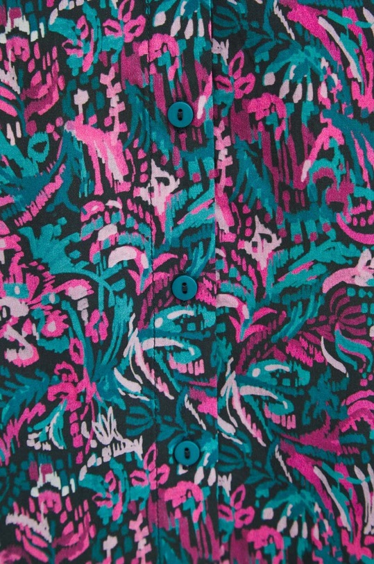 Koszula damska oversize wzorzysta kolor zielony RS24.KKD502 turkusowy