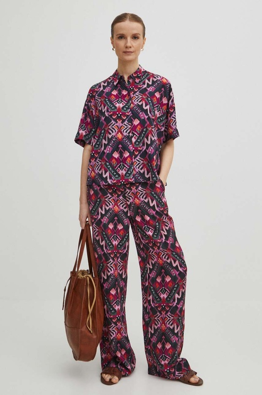 Koszula damska oversize wzorzysta kolor multicolor RS24.KKD502 multicolor RS24