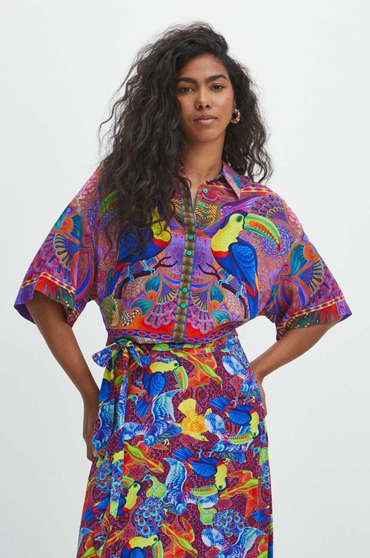 Odzież Koszula damska z kolekcji Jane Tattersfield x Medicine kolor multicolor RS24.KKD850 multicolor