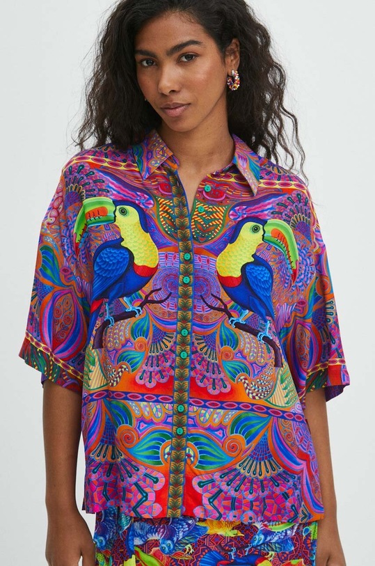 Koszula damska z kolekcji Jane Tattersfield x Medicine kolor multicolor RS24.KKD850