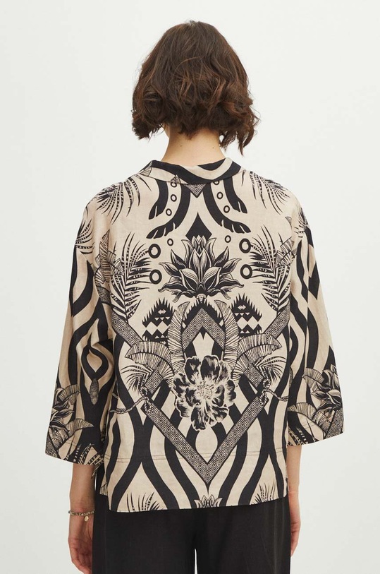 Oblečení Lněná košile dámská černá barva RS24.KKDA00 černá