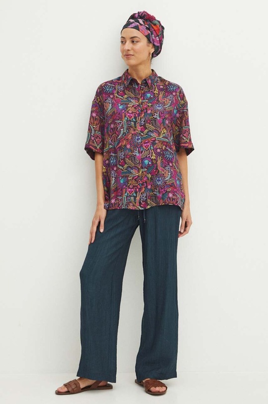 Koszula damska oversize wzorzysta kolor RS24.KKDB00 multicolor RS24