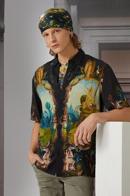 Koszula męska z kolekcji Eviva L'arte kolor czarny casual czarny RS24.KKM200