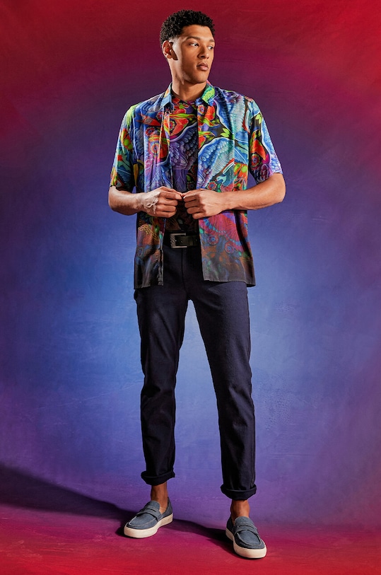 Košeľa pánska z kolekcie Jane Tattersfield x Medicine viac farieb casual viacfarebná RS24.KKM821