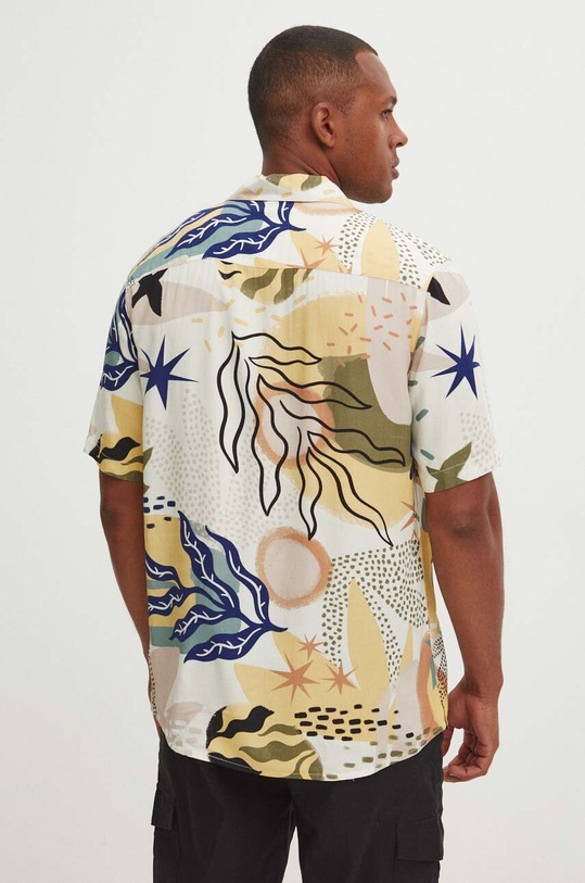 Koszula męska z kołnierzykiem typu resort wzorzysta kolor multicolor multicolor RS24.KKMC13