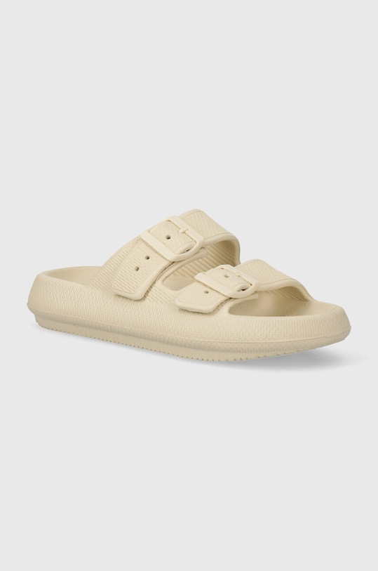 Obuwie Klapki damskie z fakturą kolor beżowy RS24.KLD908 beżowy