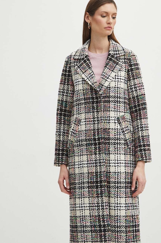 Medicine płaszcz z domieszką wełny RS24.KPD101 multicolor RS24