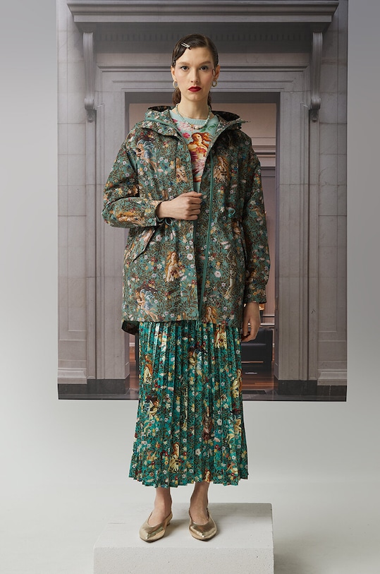 Bunda parka dámska z kolekcie Eviva L'arte tyrkysová farba prechodné tyrkysová RS24.KPD252