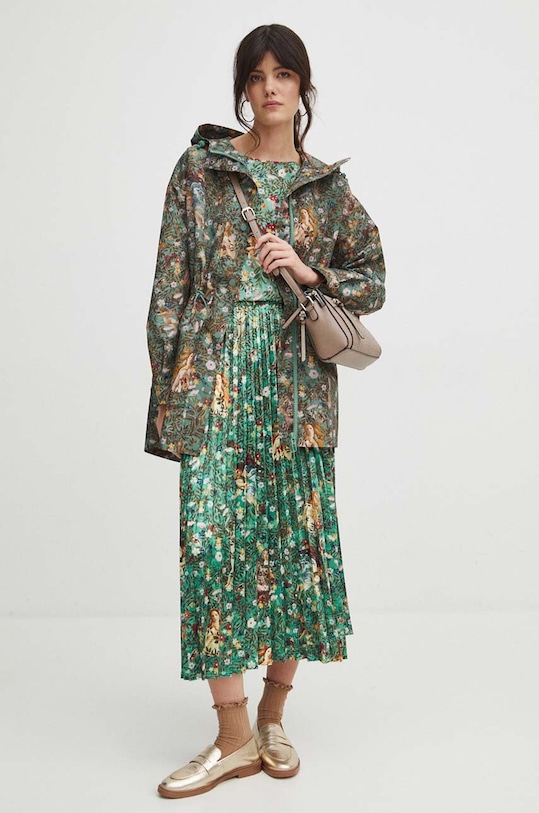 Oblečenie Bunda parka dámska z kolekcie Eviva L'arte tyrkysová farba RS24.KPD252 tyrkysová