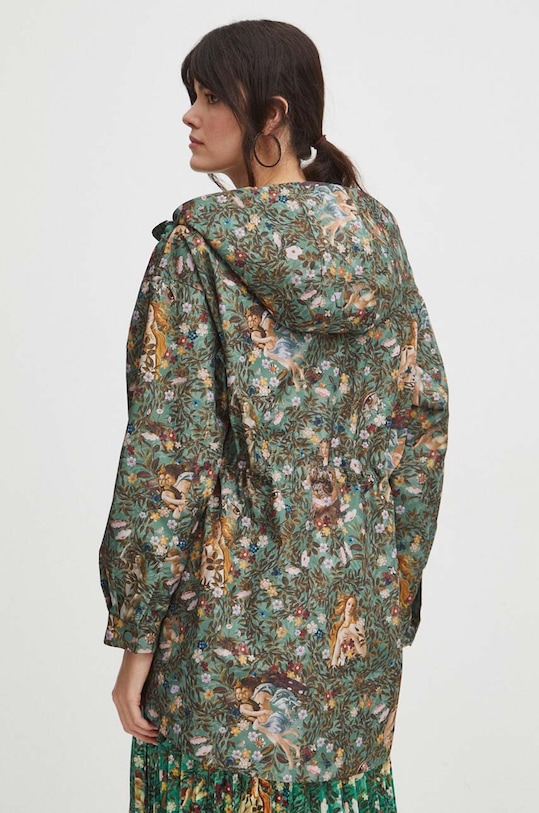 Bunda parka dámska z kolekcie Eviva L'arte tyrkysová farba tyrkysová RS24.KPD252