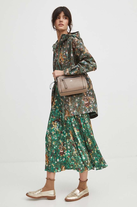 Bunda parka dámska z kolekcie Eviva L'arte tyrkysová farba RS24.KPD252