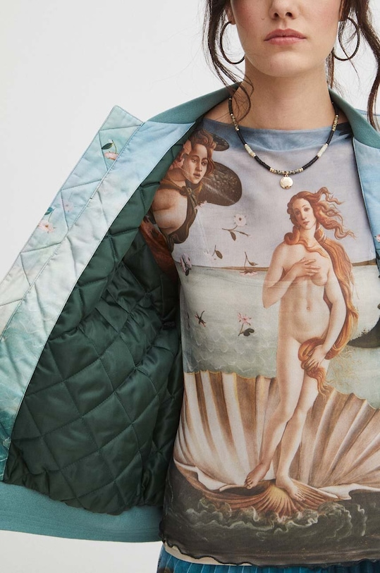 Kurtka bomber damski z kolekcji Eviva L'arte kolor multicolor RS24.KUD250