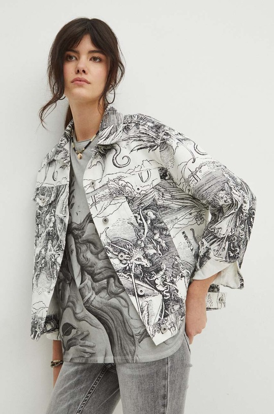 Kurtka jeansowa damska z kolekcji Eviva L'arte kolor biały RS24.KUD251 biały RS24