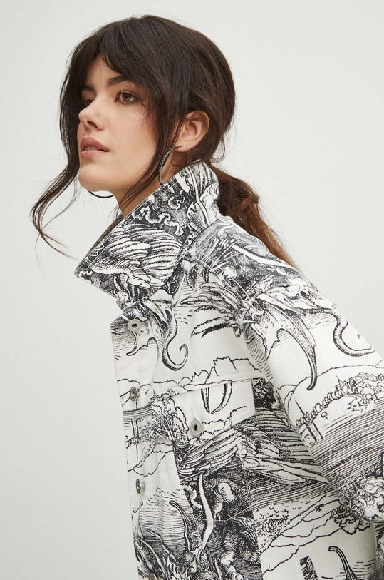 Kurtka jeansowa damska z kolekcji Eviva L'arte kolor biały RS24.KUD251 biały